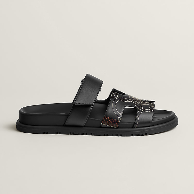 Chypre sandal - Black | Hermès Hong Kong SAR